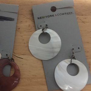 New York & Co. Pearl Oval Earrings